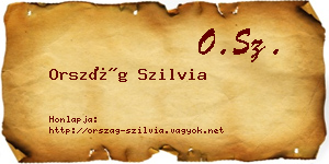 Ország Szilvia névjegykártya