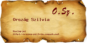 Ország Szilvia névjegykártya